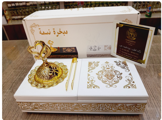 ✨ طقم مبخرة نسمة مع علبة العود ✨